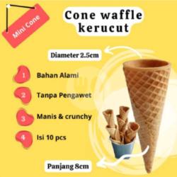 Waffle Cone Mini (manis Dan Renyah)isi 10 Pcs