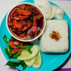 Brongkos Daging Sapi   Nasi