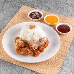 Paket Wingsme 3 ( 4pcs Wings   Nasi Putih   Sambal Mattah)