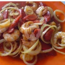 Nasi   Sosis Udang Pedas Manis