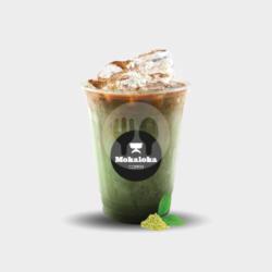Iced Dirty Matcha Latte (es Kopi Susu Matcha)