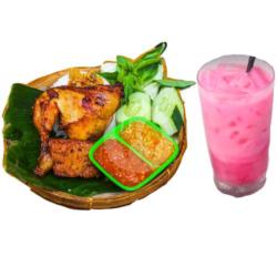 Paket Nasi Ayam Bacem   Es Soda Gembira