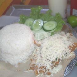 Nasi Ayam Keju Parut(ayam Rendom) Pedes/sedang/pedas Bangettt