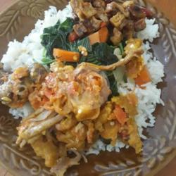 Nasi Sayur Ati Ampela Geprek