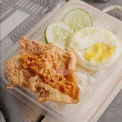 Nasi Kulit Ayam Sambal Domba