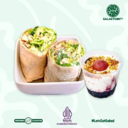 Combo Signature Salad Wrap   Dessert