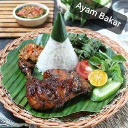 Ayam Bakar   Nasi   Lalapan Sayur   Sambal