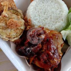 Ayam Bakar Kecap Nasi Tempe Terong Crispy Sambel Lalap