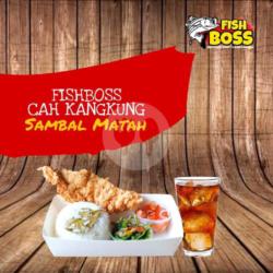 Fishboss Cah Kangkung Sambal Matah Gratis Teh Pucuk