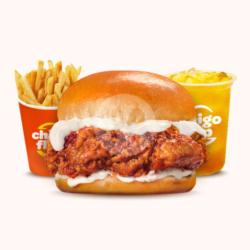 Chicken Burger Korean Spicy Combo