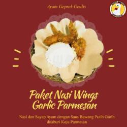 Paket Nasi Wings Garlic Parmesan