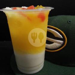 Lychee Mango Squash With Jelly (gelas 22oz)