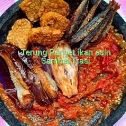 Terung Penyet Ikan Asin Sambal Trasi