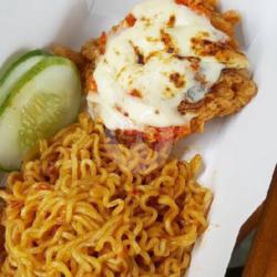 Indomie Goreng Ayam Geprek Mozarella Leleh