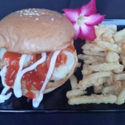 Chicken Burger Kentang Crispy