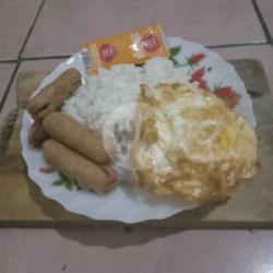 Nasi Telur Ceplok Sosis