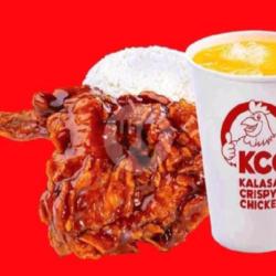 Paket Spicy Paha Atas/dada Tulang   Orange Juice