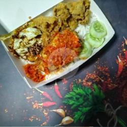 Nasi Kulit   Ayam Penyet