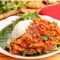 Nasi Penyet Tempe Kemangi