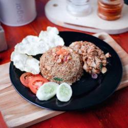 Nasi Goreng Oseng Pisah Daging  Ayam