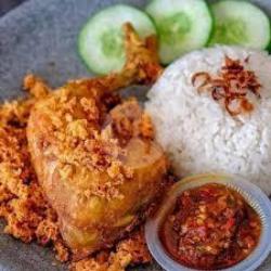 Ayam Goreng Kremes   Nasi Bakar   Tahu/tempe   Sambal Merah   Lalapan