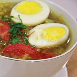 Nasi Soto Telur Rebus