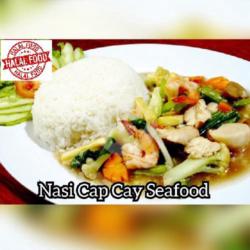 Nasi Ayam Cap Cay Seafood