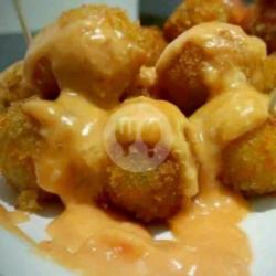 Fried Meatballs Cheese Sauce