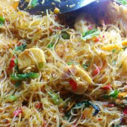 Mie Hun Daging Goreng