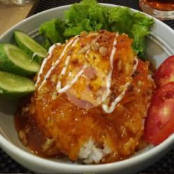 Nasi Telor Saus Asam Manis