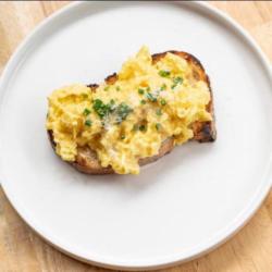 Truffled Scrambled Eggs On Toast