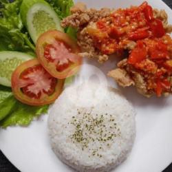 Nasi Ayam Fillet  Paha Jumbo Geprek 135