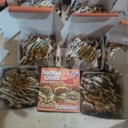 Takoyaki Isi 7 Pcs. Pilihan Topping Gurita, Smoke Beef, Crab, Mixed