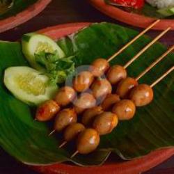 Sate Telor Puyuh Bacem (goreng)