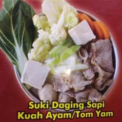 Suki Daging Sapi Kuah Ayam