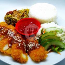 Nasi Katsu,orak Arik Telur Sosis Bakso Ikan