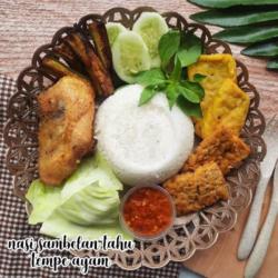 Nasi Sambelan Tahu Tempe Ayam