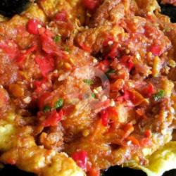 Nasi Telur Dadar Penyet