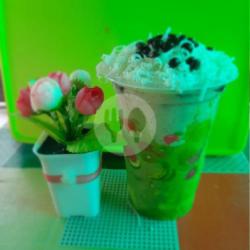 Alpukat Kocok Greentea Topping Keju