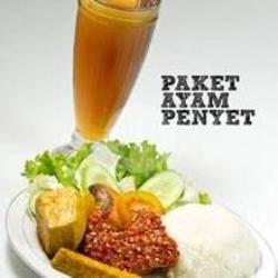 Nasi Ayam Penyet Merah   Lemon Tea Dingin 350ml