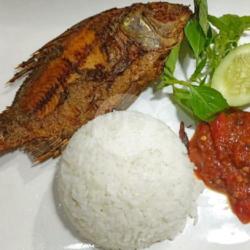 3 Paket Nasi Mujaer Goreng  Tempe Sambal Terasi