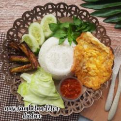 Nasi Sambelan Telor Dadar