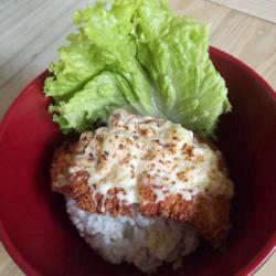 Nasi Chicken Katsu Mozzarella