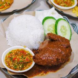 Nasi Ayam (paha) Bakar Madu Bumbu Kacang