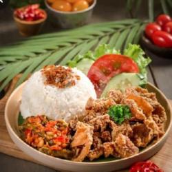 Nasi Kulit Chrispy Sambal Geprek