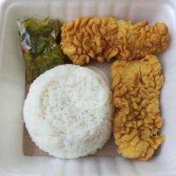 Nasi Ikan Dori Geprek