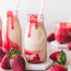 Korean Strawberry Milk Latte Cup