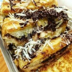 Roti Bakar Full Pisang Coklat Keju