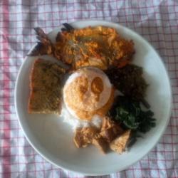 Nasi Bawal Bakar Telor Dadar,rames Kompit