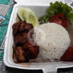 Ati Ampela Bebek Bumbu Hitam   Nasi